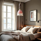Pink Glass Pendant Light view 2