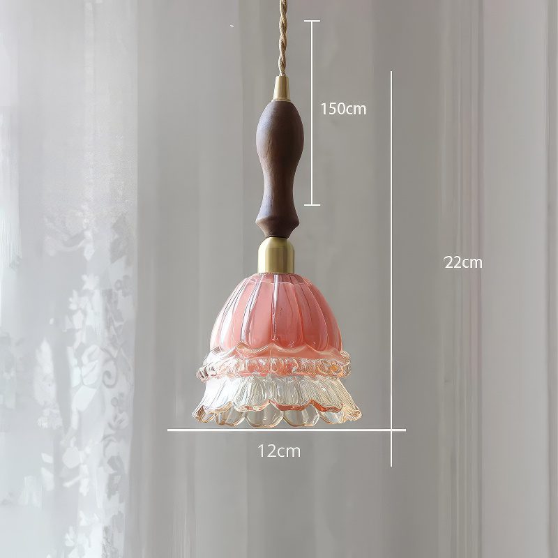 Pink Glass Pendant Light view 3