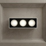 Plafonnier intérieur rectangulaire 3 lampes view 4