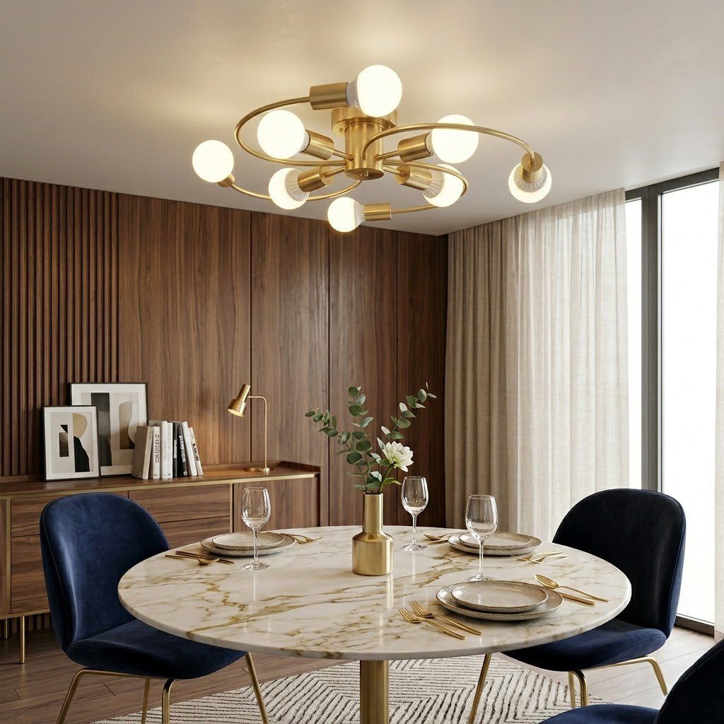 Plafonnier laiton design view 4