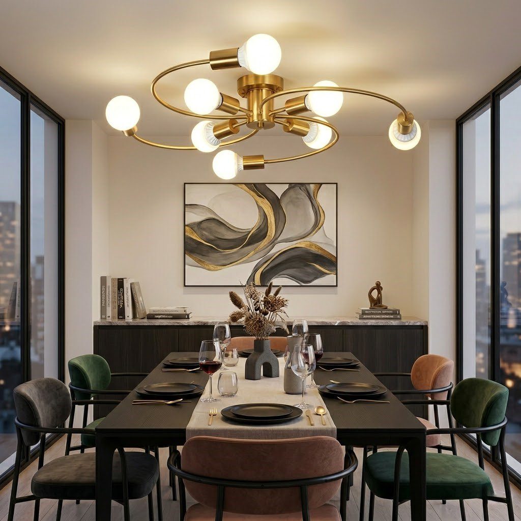 Plafonnier laiton design view 6