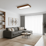 Plafonnier LED rectangulaire bois massif view 6