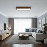 Plafonnier LED rectangulaire bois massif view 7