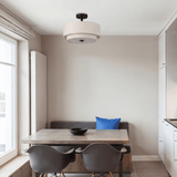 Plafonnier rond tissu view 2