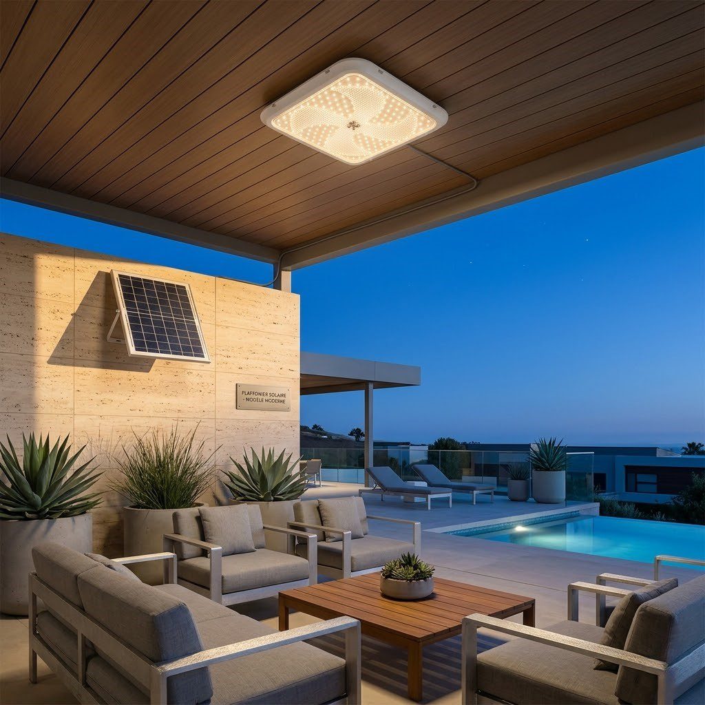 Plafonnier solaire extérieur view 2