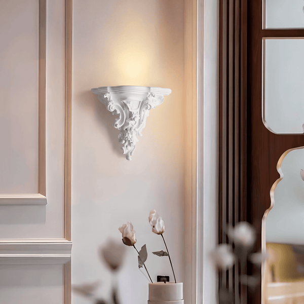 Plaster Art Deco Wall Uplighter