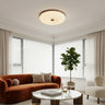 Pleated Glass Flush Ceiling Light
