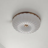 Pleated Glass Flush Ceiling Light view 2