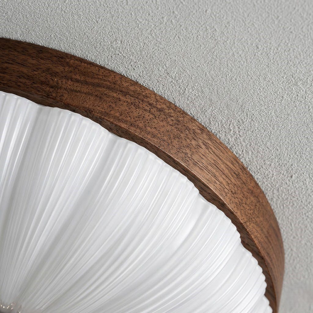 Pleated Glass Flush Ceiling Light view 4