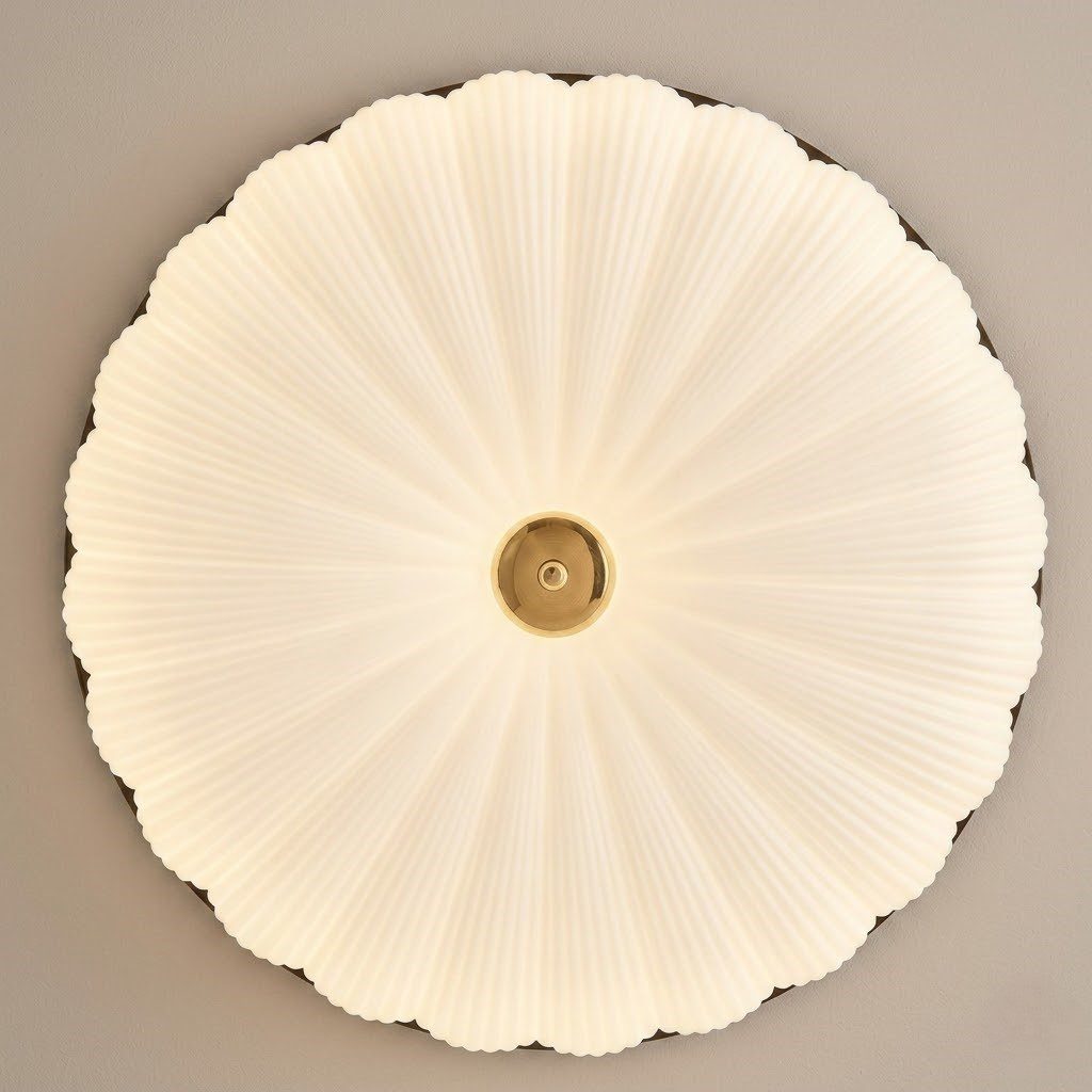 Pleated Glass Flush Ceiling Light view 5
