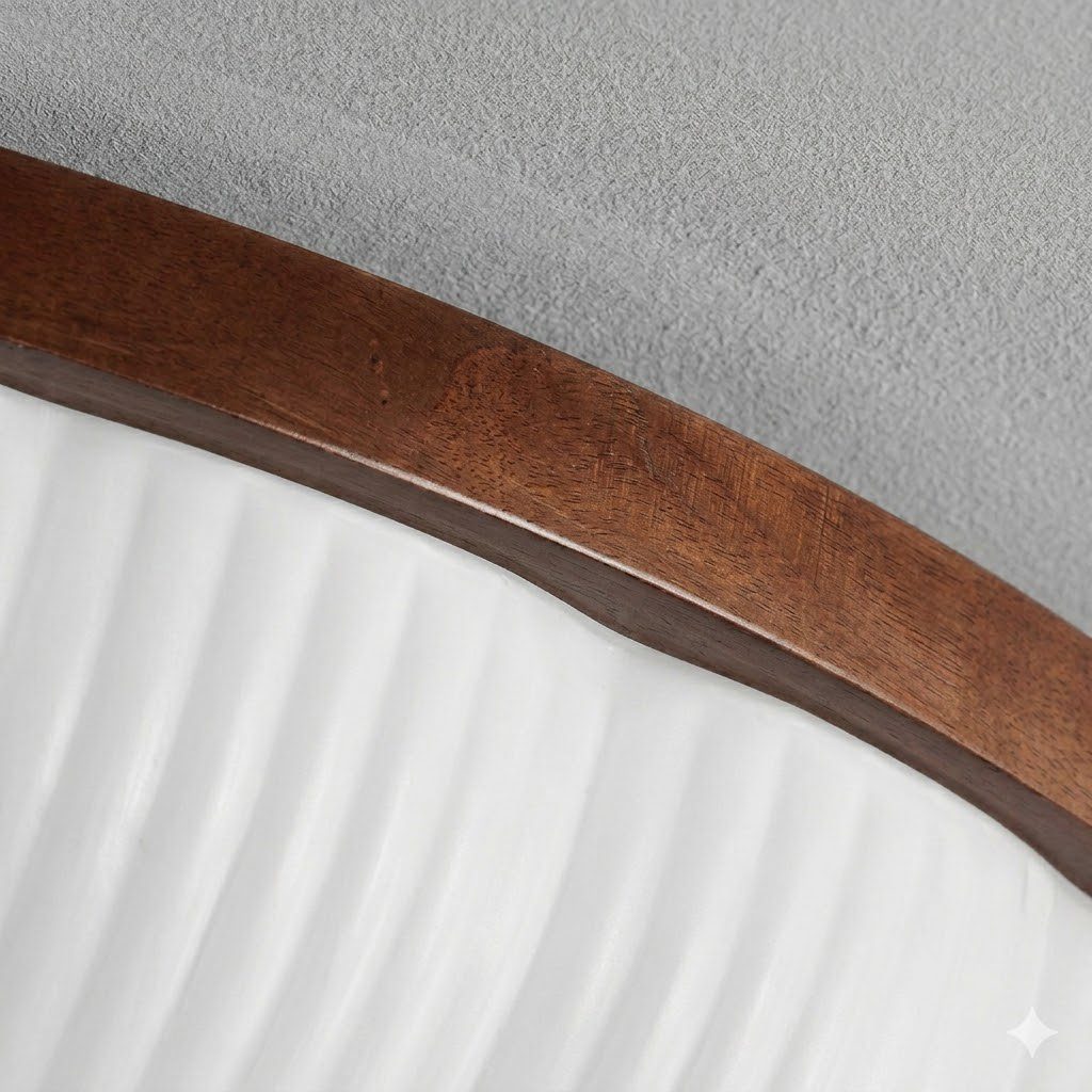 Pleated Glass Flush Ceiling Light view 6