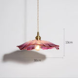 Purple Glass Flower Pendant Light view 10