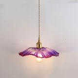 Purple Glass Flower Pendant Light view 6