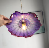 Purple Glass Flower Pendant Light view 7