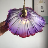 Purple Glass Flower Pendant Light view 8