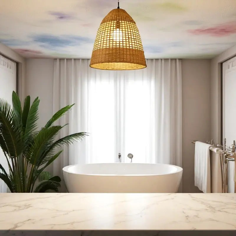 Suspension bambou salle de bain view 6