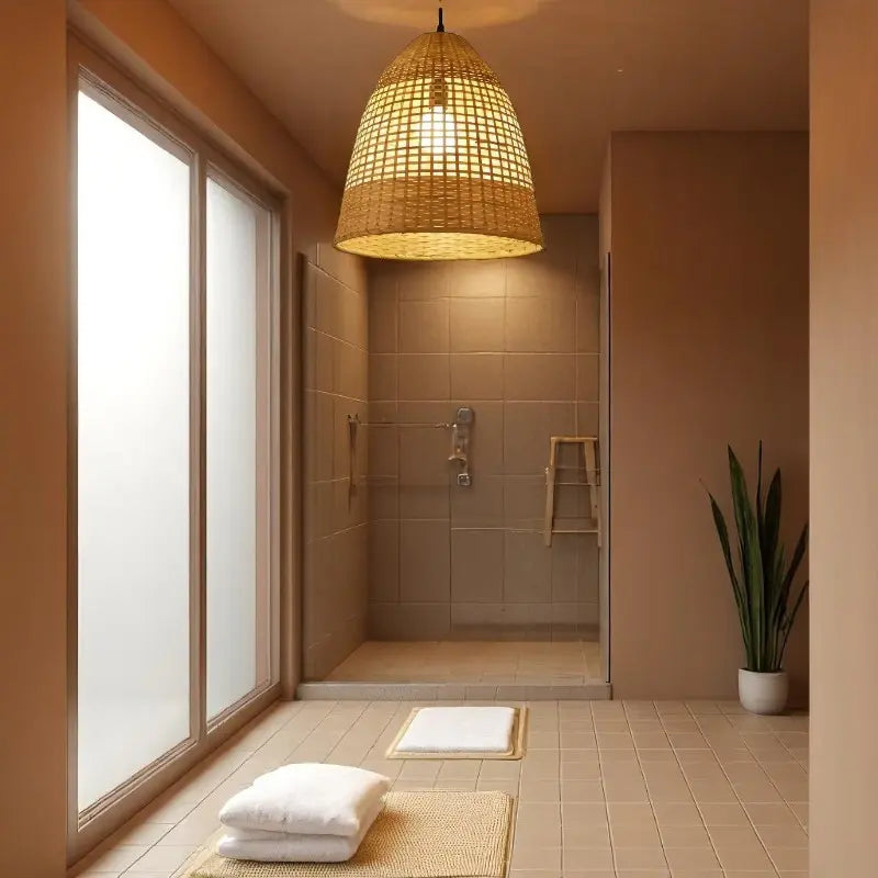 Suspension bambou salle de bain view 3
