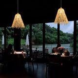 Straw and Rattan Pendant Light view 3