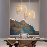 Rattan Cage Pendant Light view 2