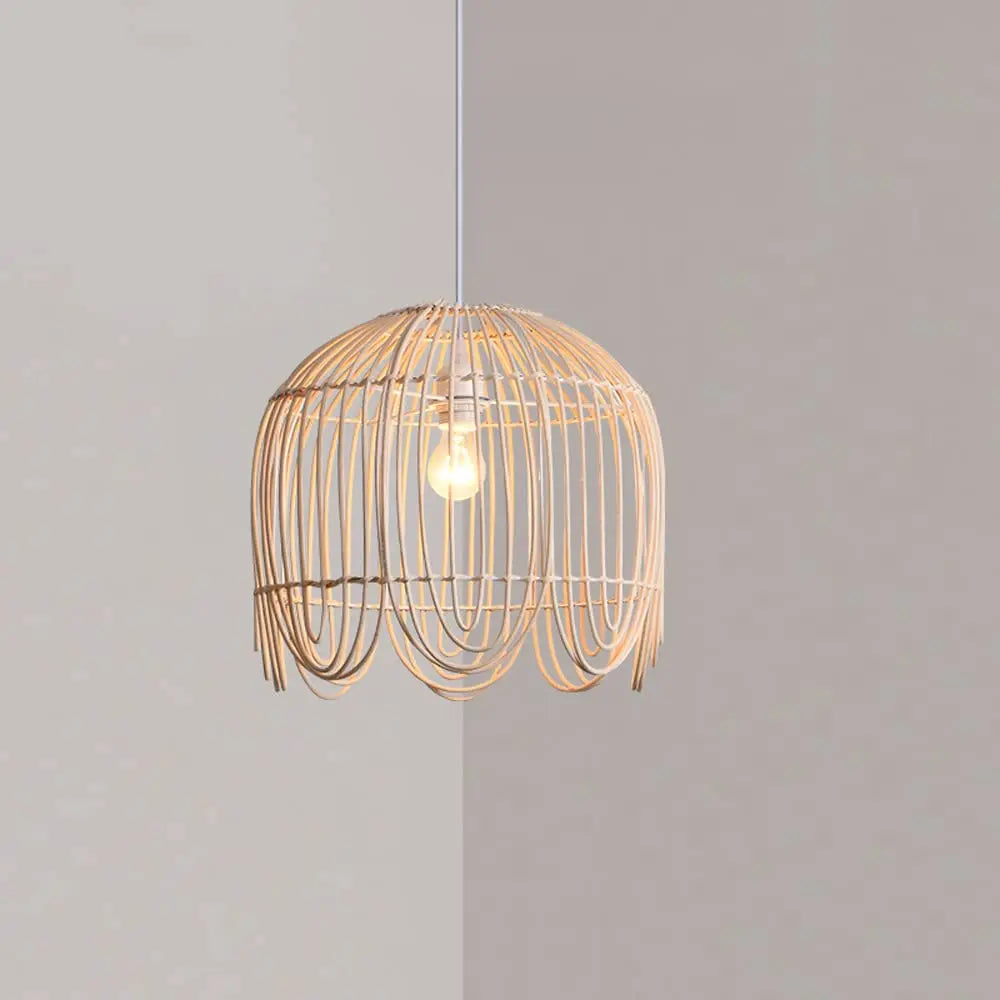 Rattan Cage Pendant Light view 3