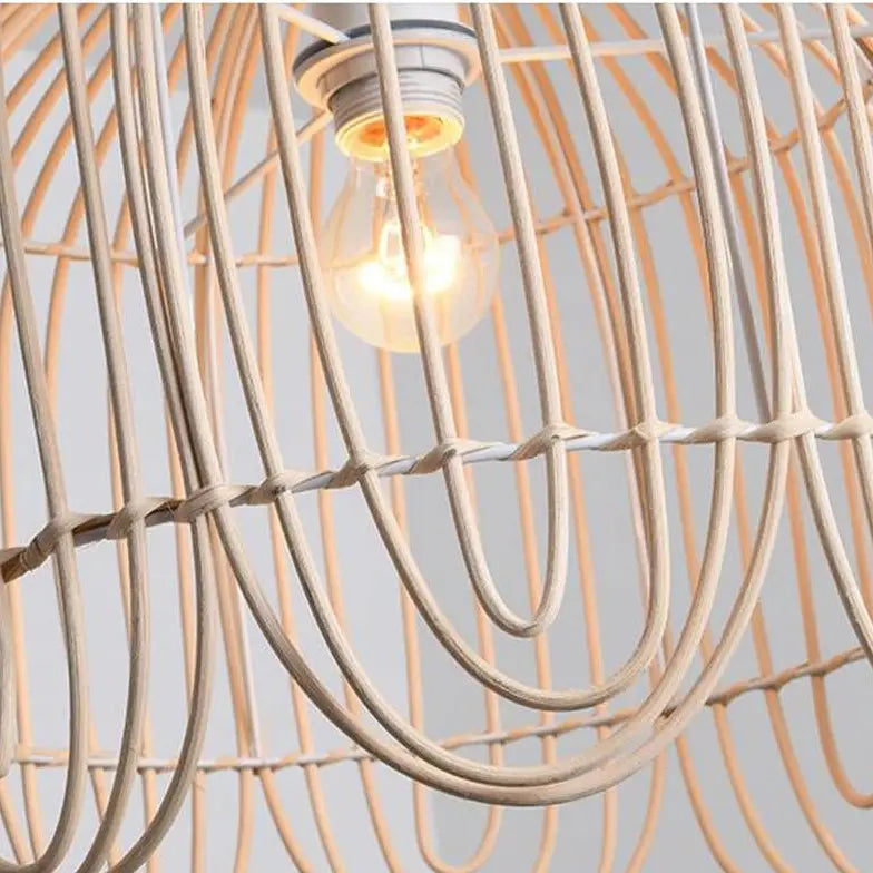 Rattan Cage Pendant Light view 6