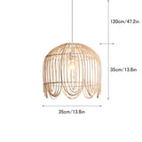 Rattan Cage Pendant Light view 7