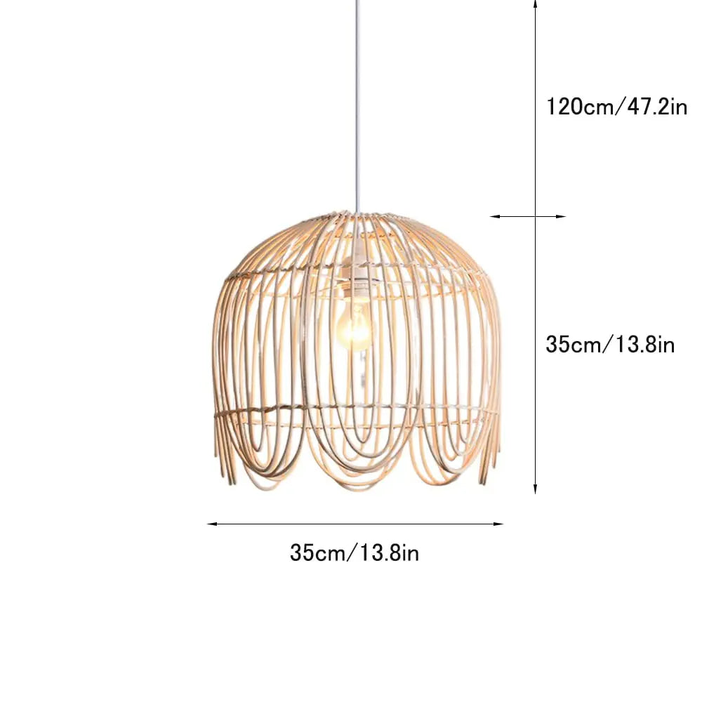 Rattan Cage Pendant Light view 7