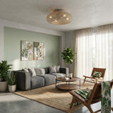 Rattan Ceiling Fan with Light view 2