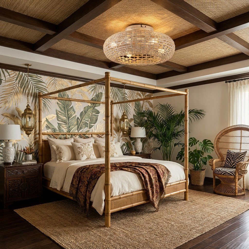 Rattan Ceiling Fan with Light view 7