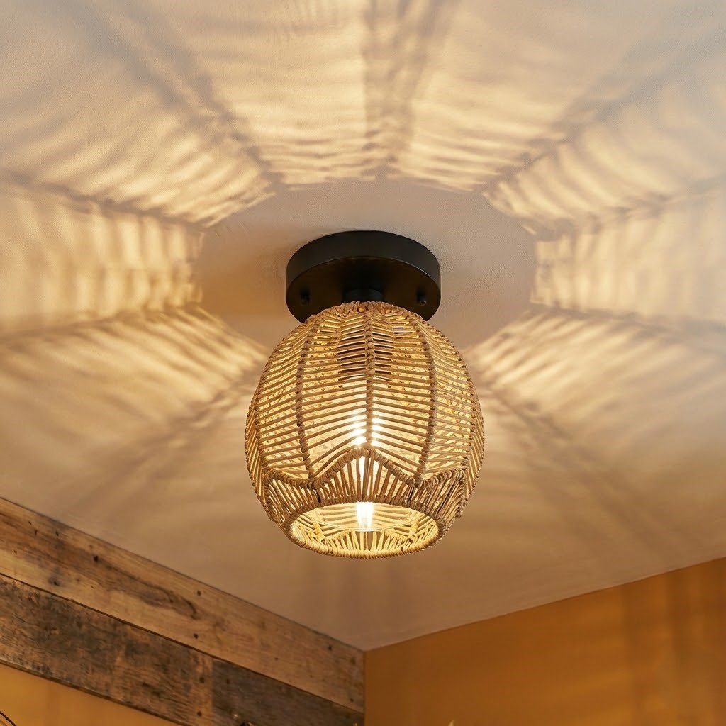 Rattan Ceiling Light view 7