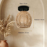Rattan Ceiling Light view 8