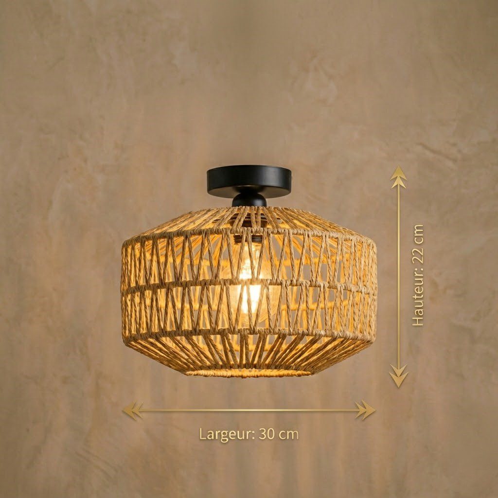 Rattan Ceiling Light Shade view 8