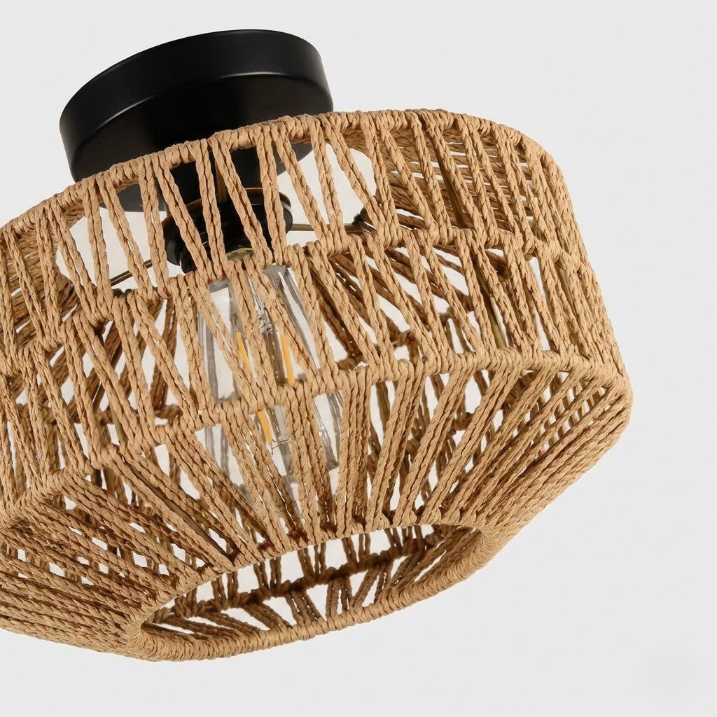 Rattan Ceiling Light Shade view 9