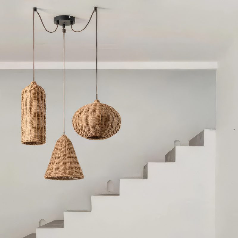 Rattan Cluster Pendant Light