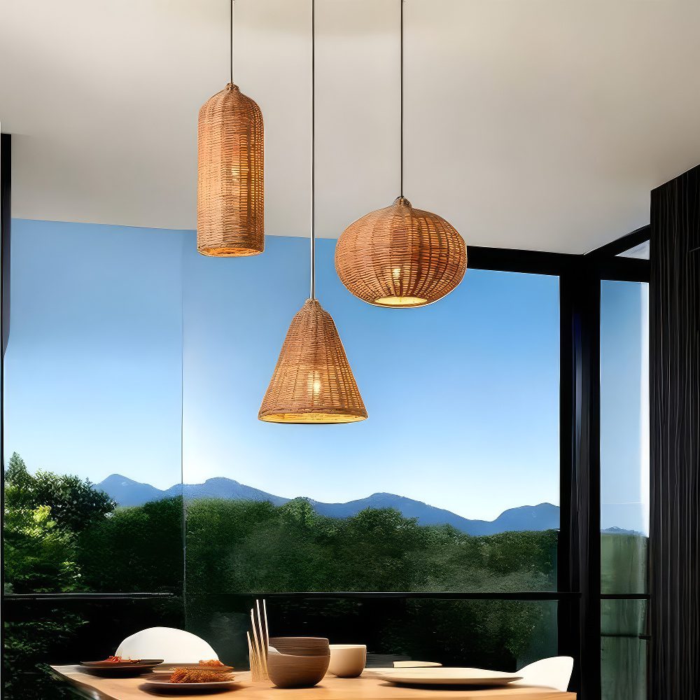 Rattan Cluster Pendant Light view 4