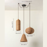 Rattan Cluster Pendant Light view 7