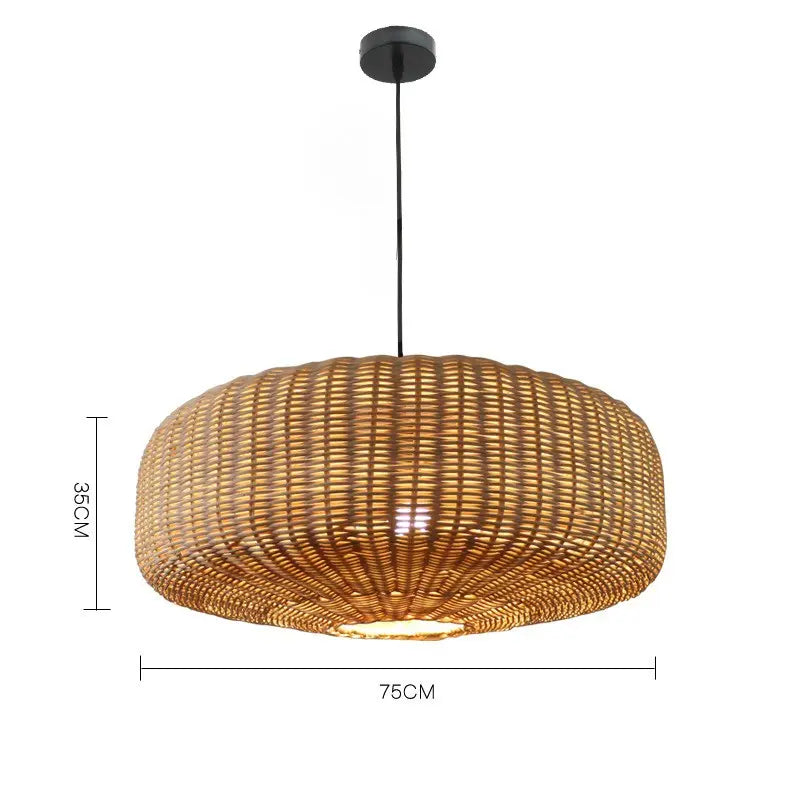 Rattan Drum Pendant Light view 3