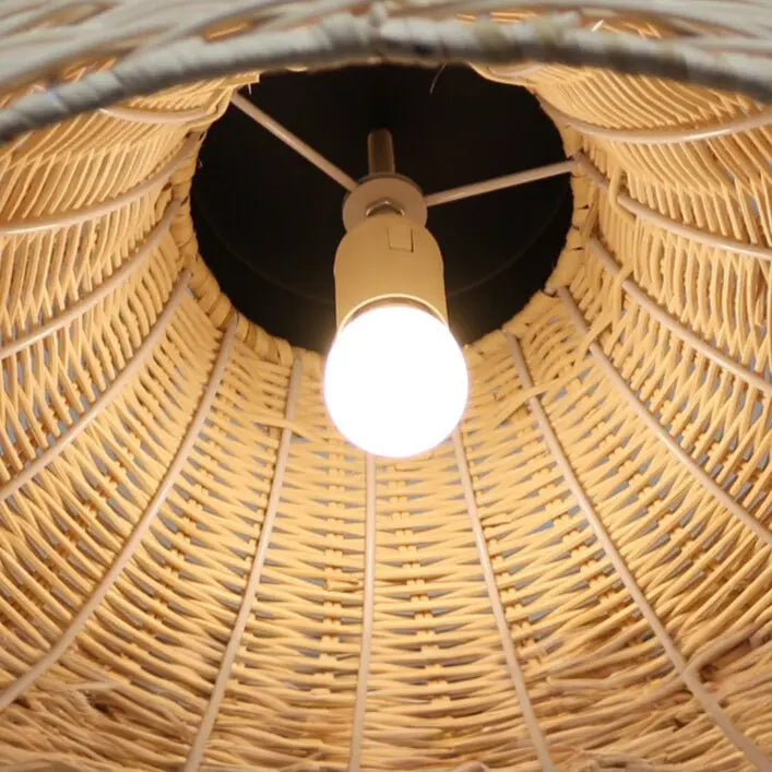 Rattan Drum Pendant Light view 7
