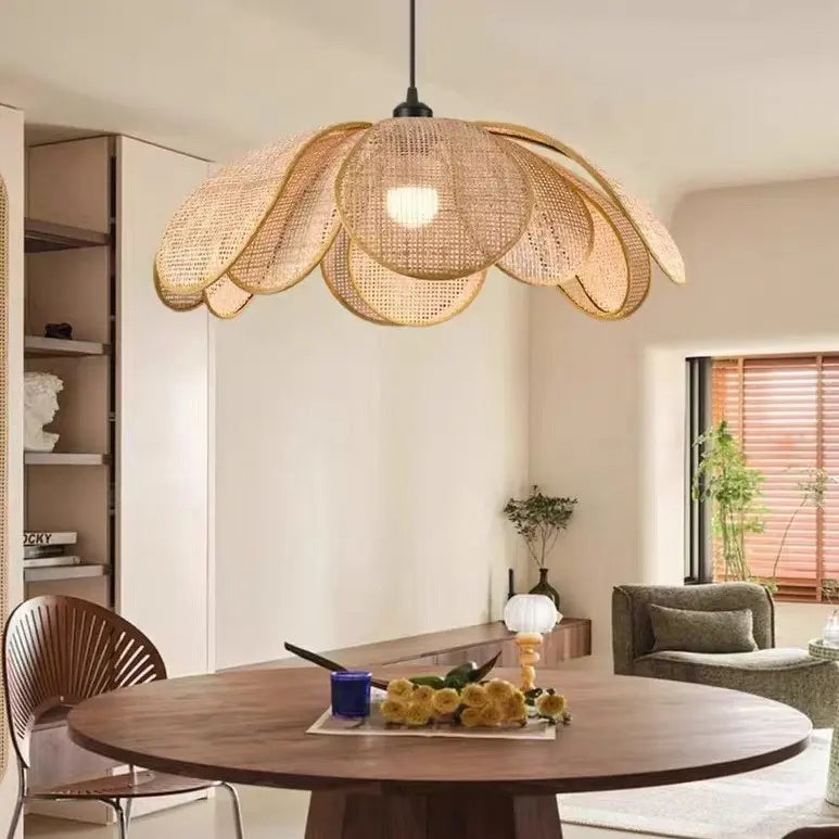 Rattan Flower Pendant Light view 3