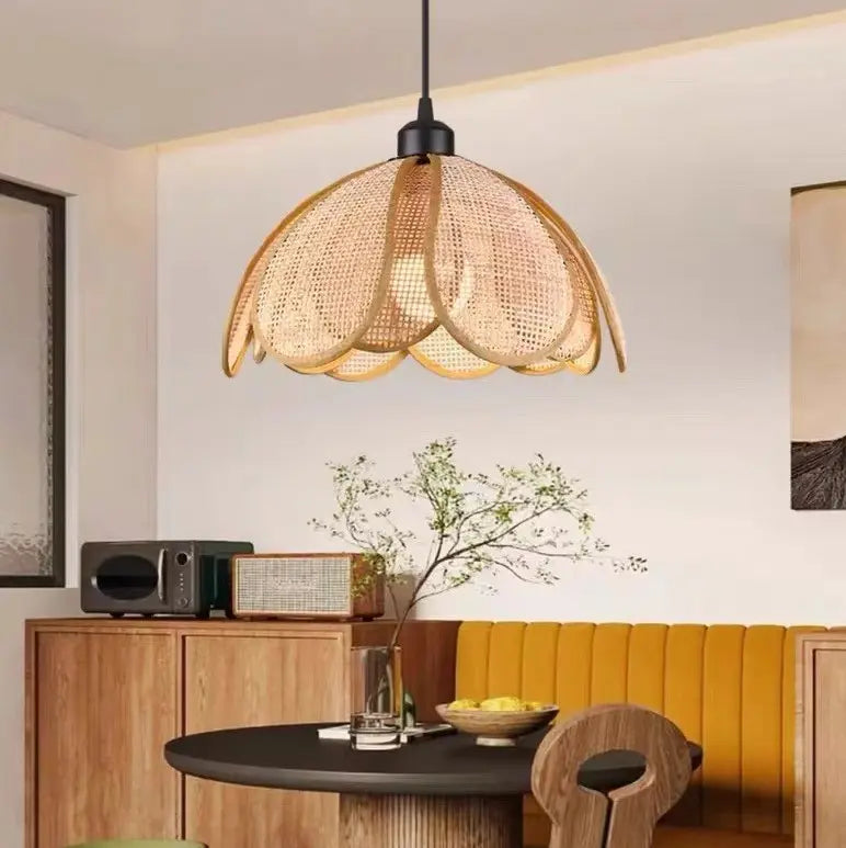 Rattan Flower Pendant Light view 4