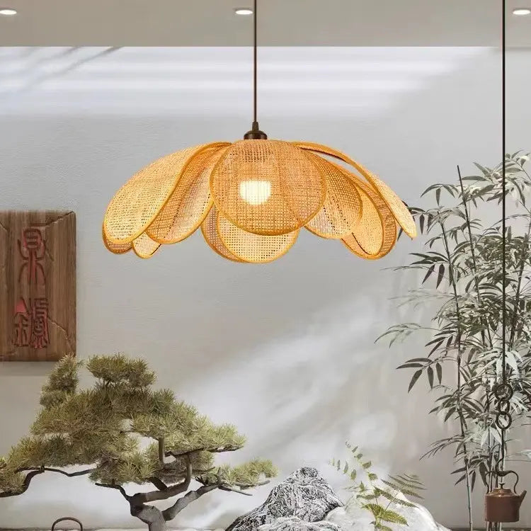Rattan Flower Pendant Light view 7