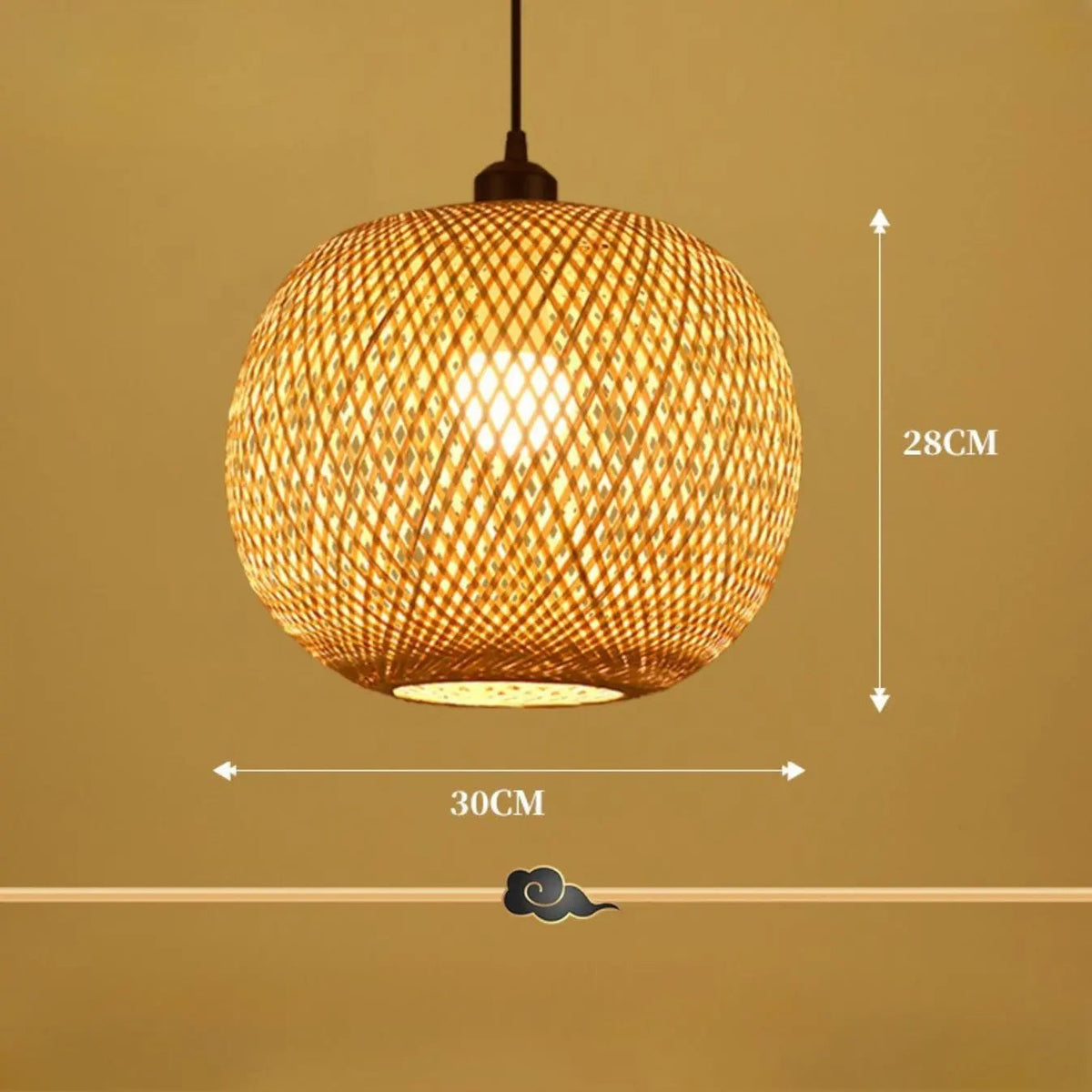 Rattan Globe Pendant Light - image 2