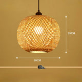 Rattan Globe Pendant Light view 2