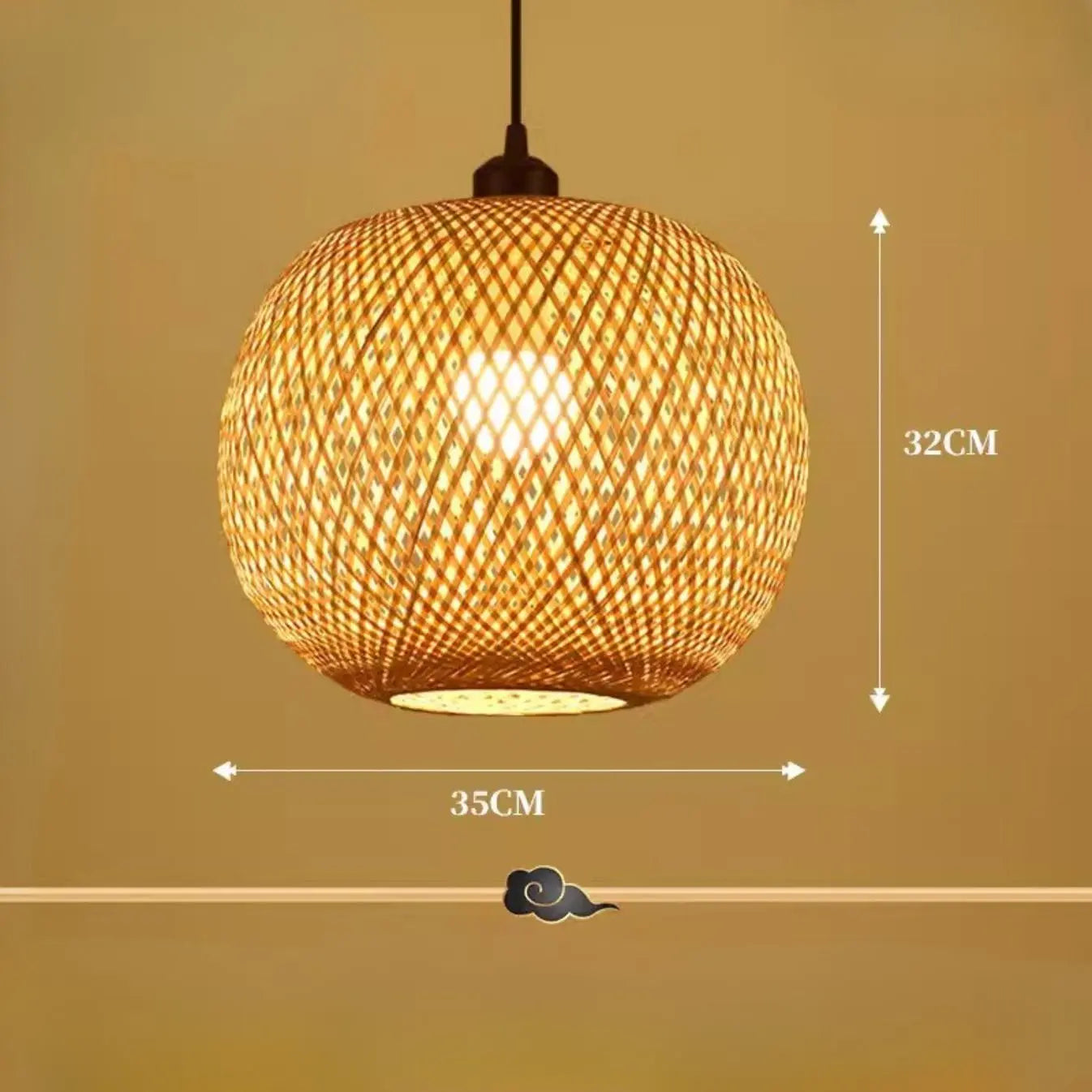 Rattan Globe Pendant Light view 3