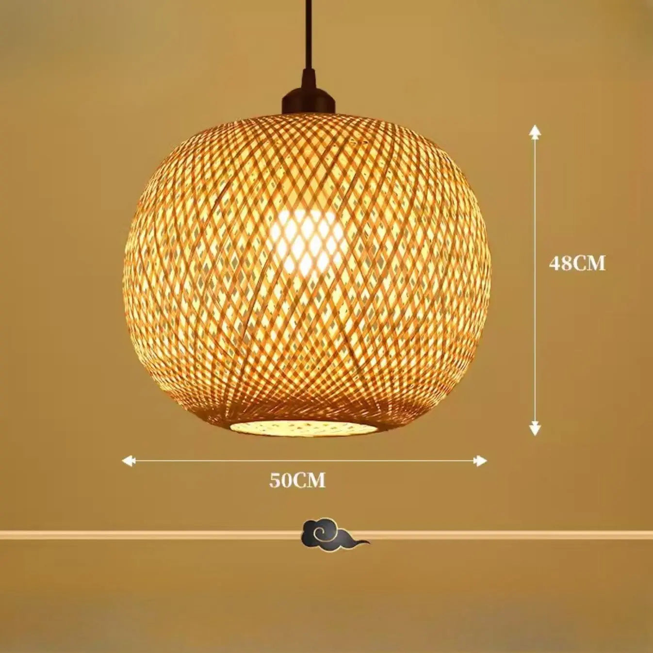 Rattan Globe Pendant Light view 5