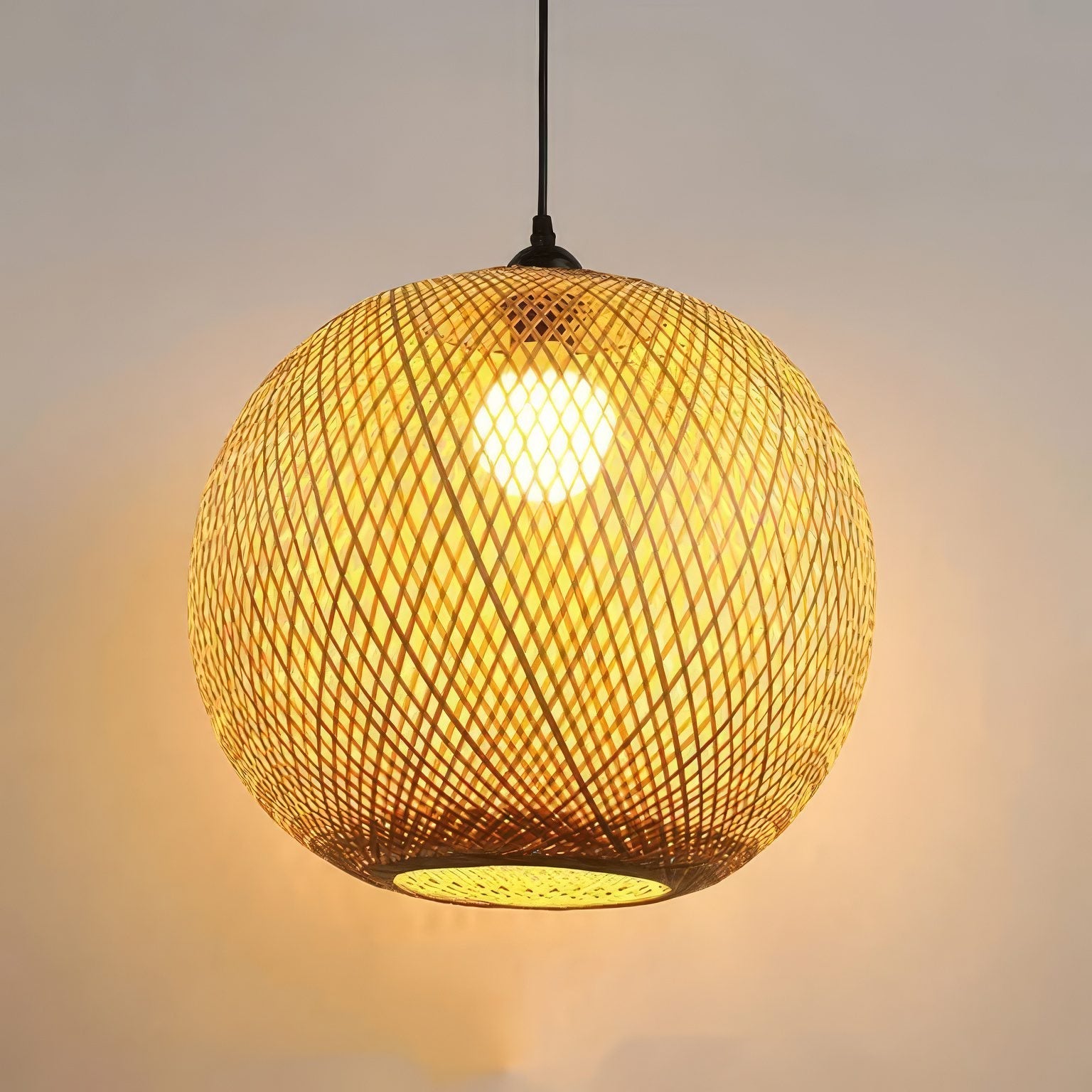 Rattan Globe Pendant Light view 7