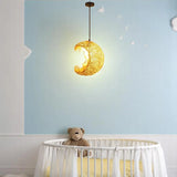 Rattan Moon Pendant Light view 4