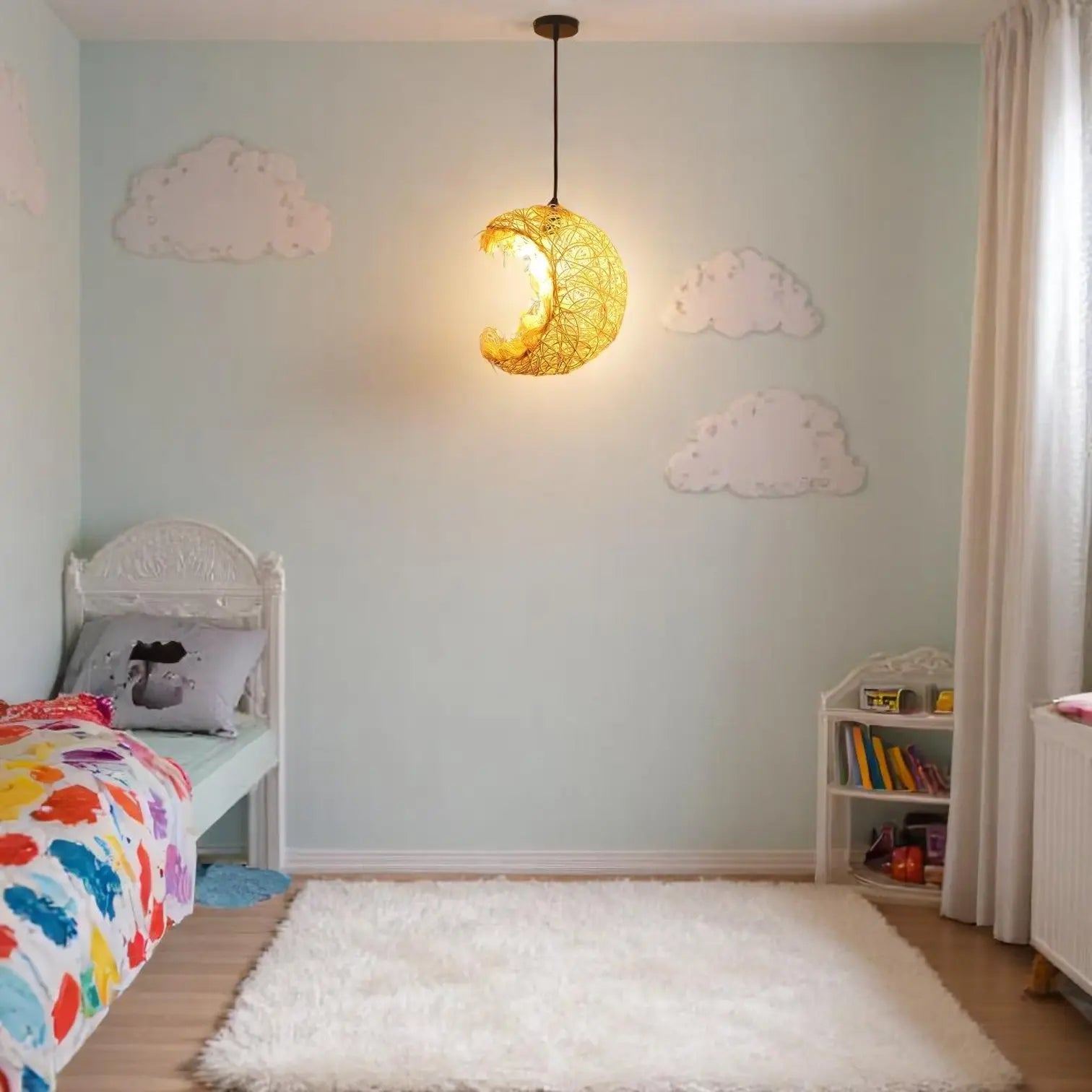 Rattan Moon Pendant Light view 9