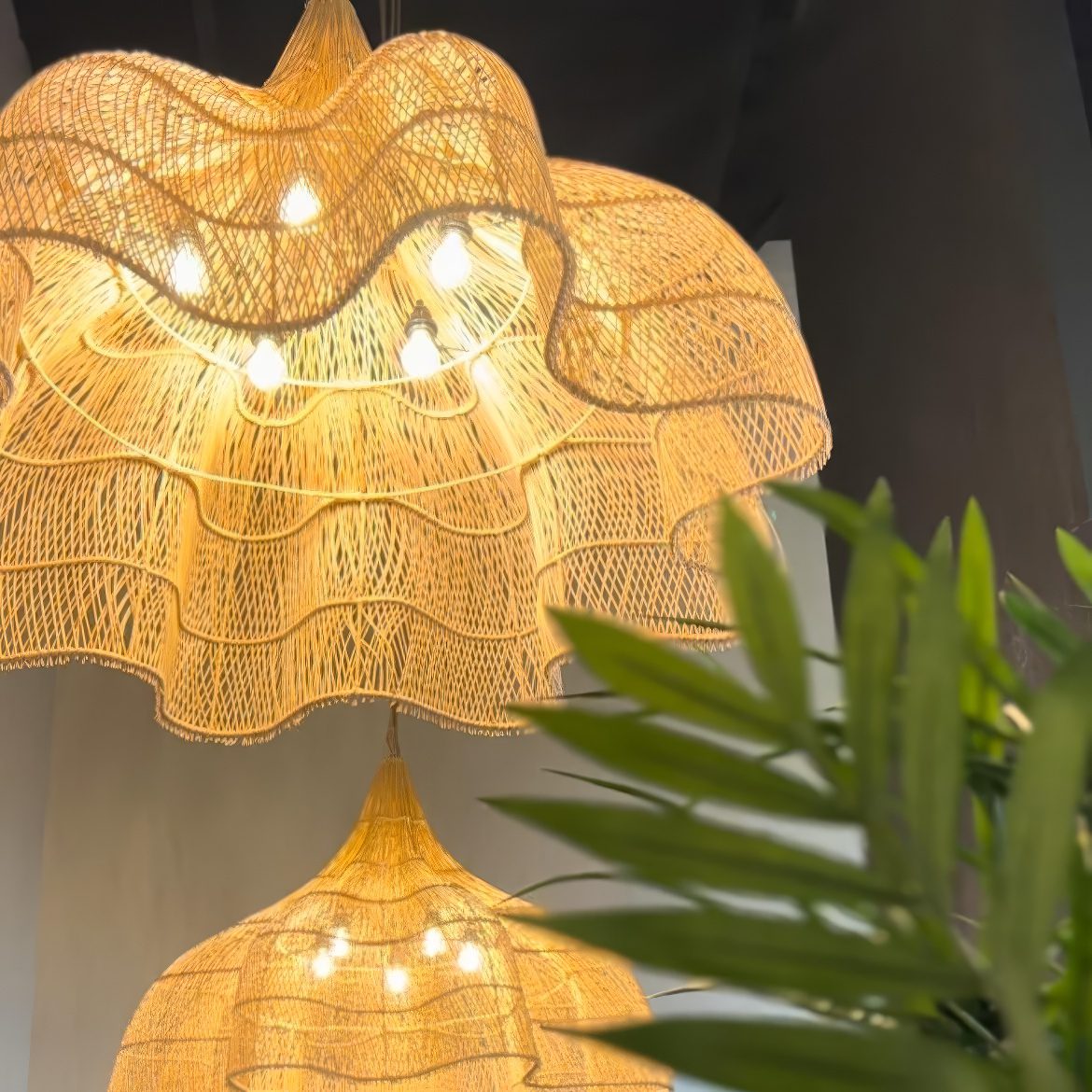 Woven Straw Ball Pendant Light view 5