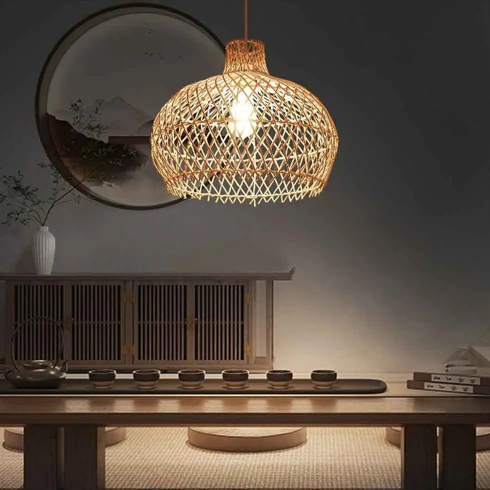 Woven Rattan Pendant Light view 5